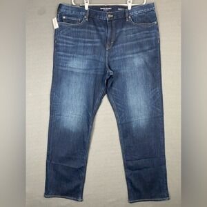NEW Banana Republic Traveler Jeans Men's 42x34 Straight Fit‎ Dark Wash Denim